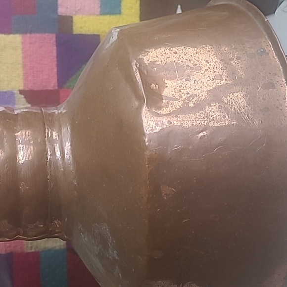 ANTIQUE TURKISH COPPER AND BRASS EWER PITCHER WATER JUG - Picture 4 of 10